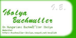 ibolya buchmuller business card